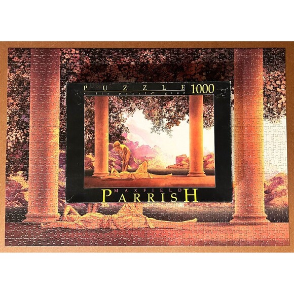 Vintage Maxfield Parrish 1922 Daybreak 1000 Piece Fink Jigsaw Puzzle - Complete - Picture 1 of 7